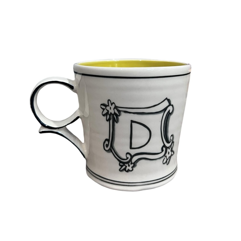 Molly Hatch "D" Initial Monogram Mug